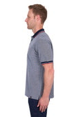 T5S1506013 Men’s Dan Tailored Short Sleeve Polo | Navy / Marle