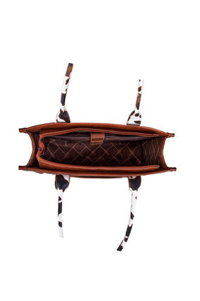 X5S2935BAG COW PRINT TOTE BAG