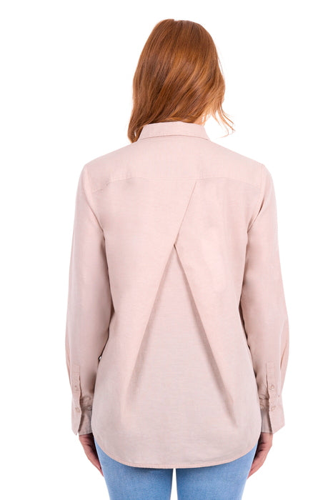 T6S2124084 Wmns Elvie LS Shirt | Natural Marle