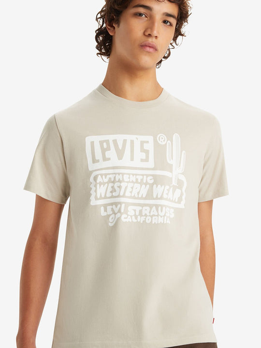 224911490 Men's Classic Graphic T-Shirt | Western Wear Garment Dye Feather Gray