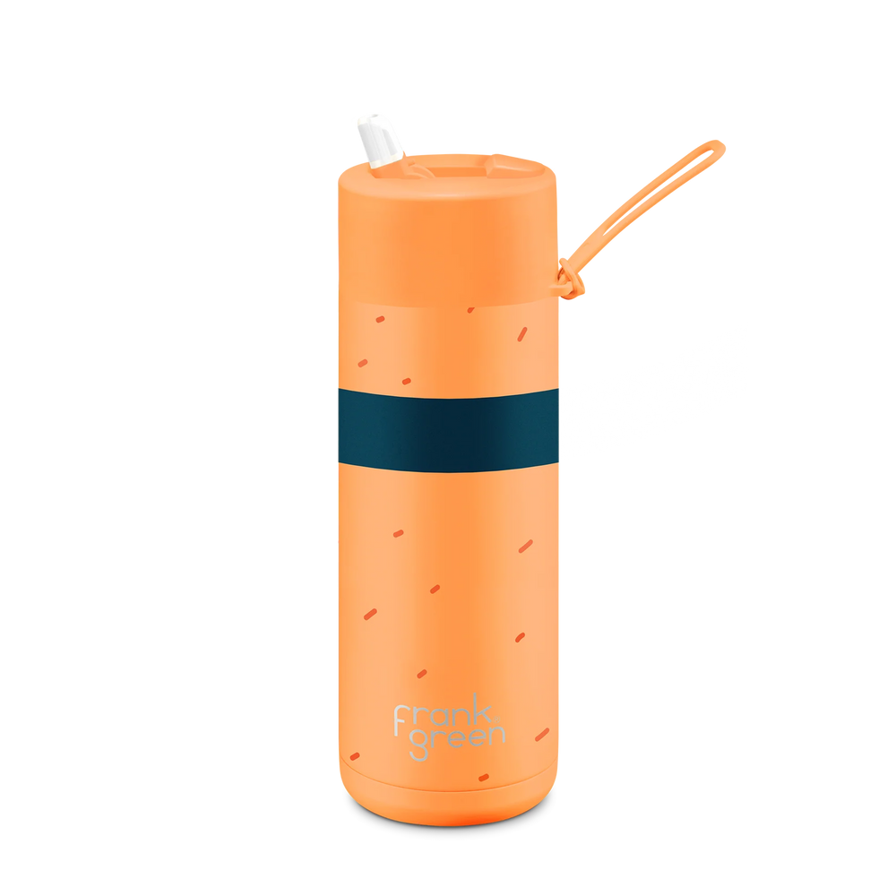 B81S07C67 Stainless Syeel Ceramic Reusable Bottle | Neon Orange
