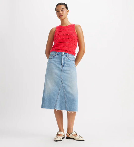 A9316-0001 Levi's® Women's High-Rise A-Line Deconstructed Skirt | Secret Secret