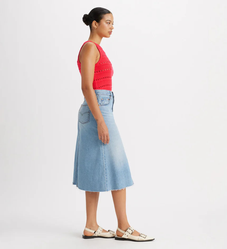 A9316-0001 Levi's® Women's High-Rise A-Line Deconstructed Skirt | Secret Secret