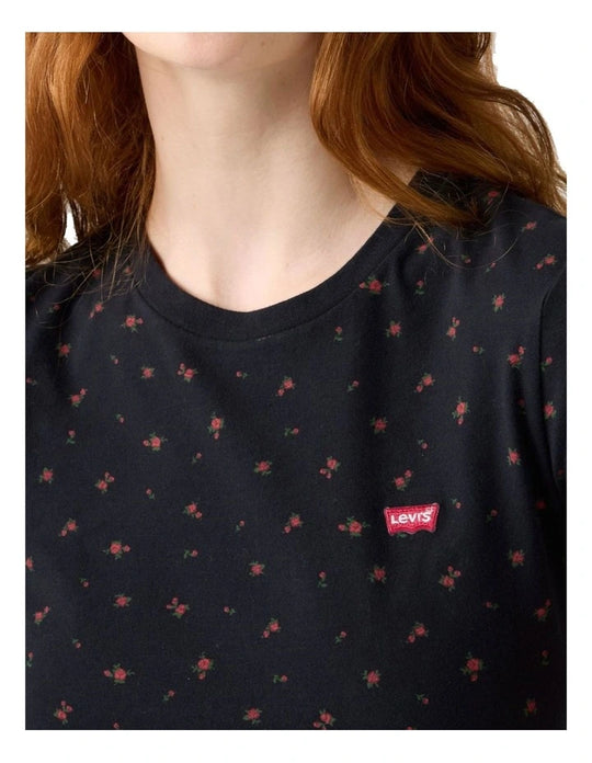 391850392 Perfect T-Shirt in Black Curie Ditsy Anthracite Night