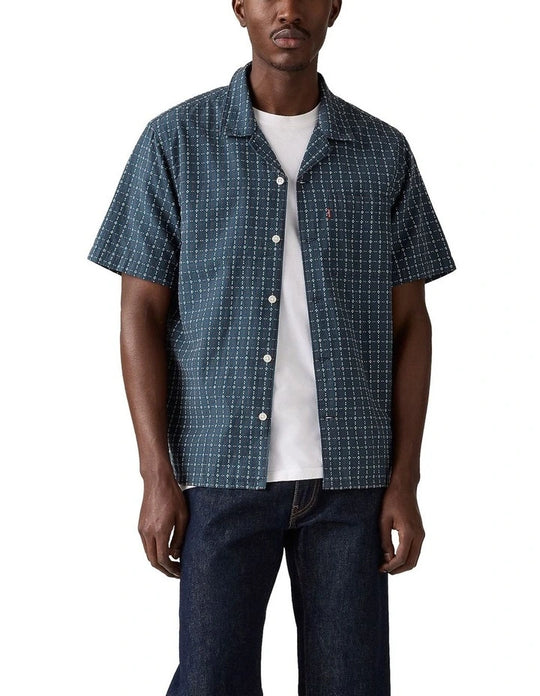 004GD-0001 Levi's  Short-Sleeve Sunset Standard Camp Shirt in Blue