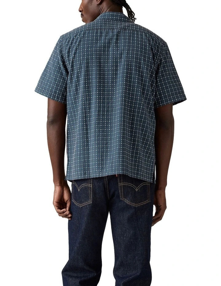 004GD-0001 Levi's  Short-Sleeve Sunset Standard Camp Shirt in Blue