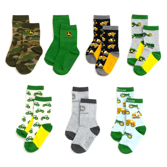 25Y3686JR-TMY24 John Deere 7 Pack Crew Socks