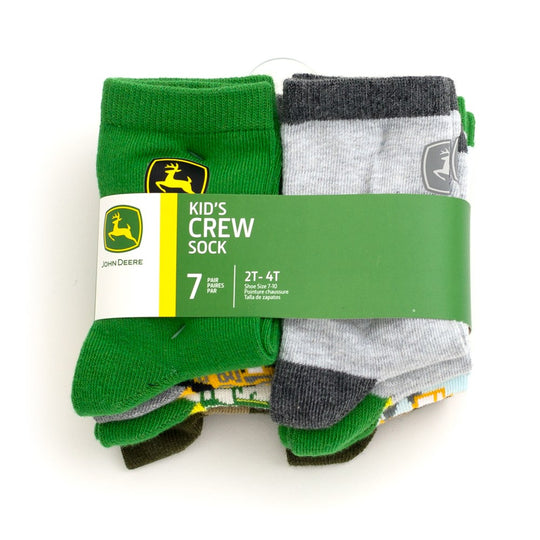 25Y3686JR-TMY24 John Deere 7 Pack Crew Socks
