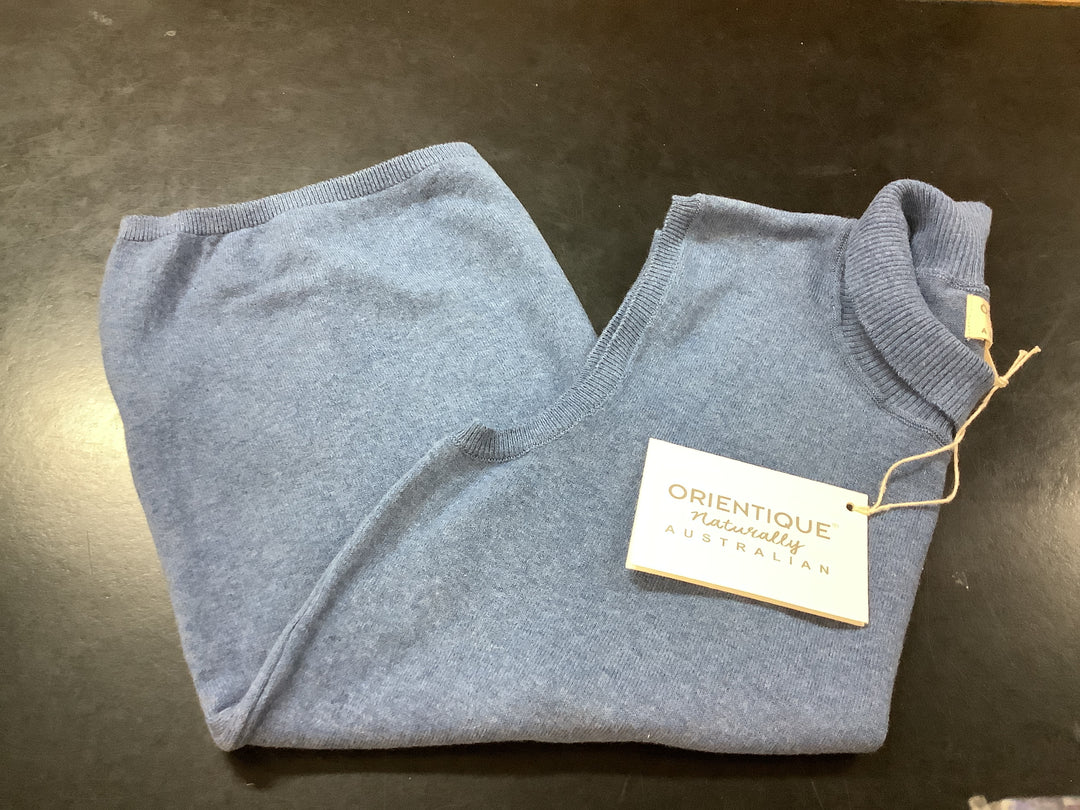 1257 Orientique Essentials Knit Vest Size 10 | Denim Melange