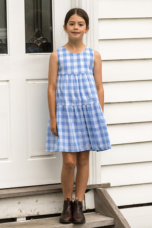 T6S5411073 GIRLS AMITY DRESS  | Blue / White