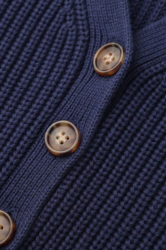 Chunky Knit Cardigan | Navy