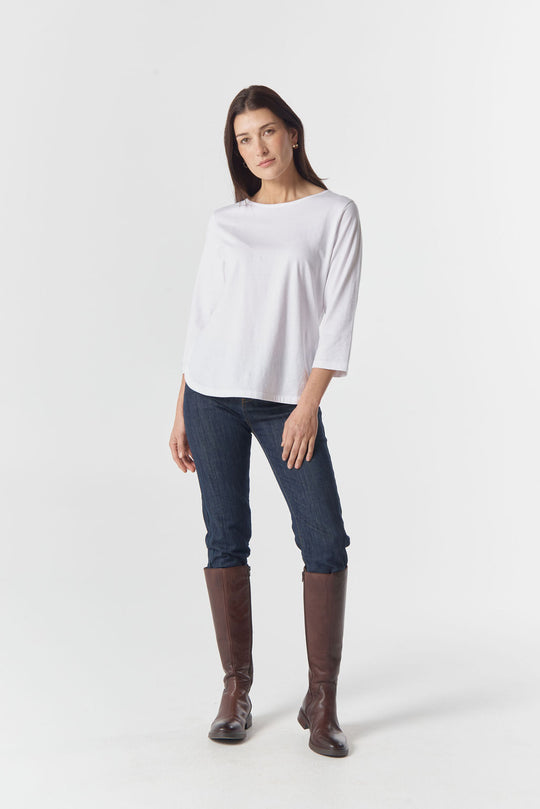 6049-W26 The Traditional Cotton Skivvy - White