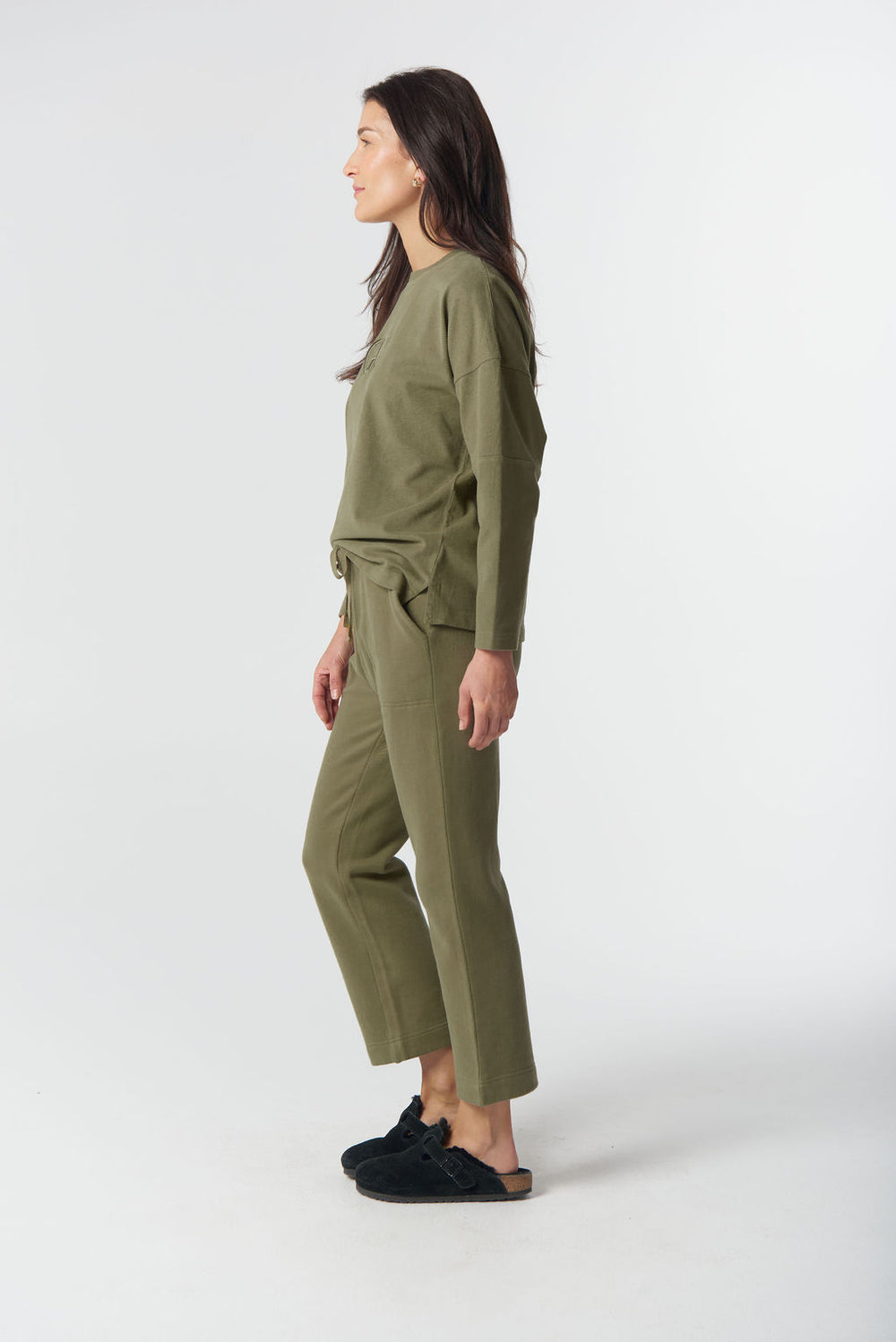 3314-W26 GC Logo Cotton Sweater - Sage