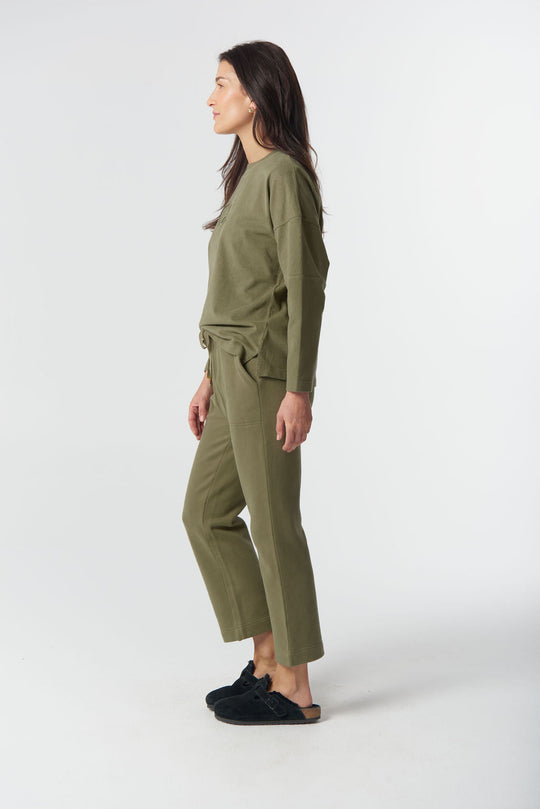 3314-W26 GC Logo Cotton Sweater - Sage