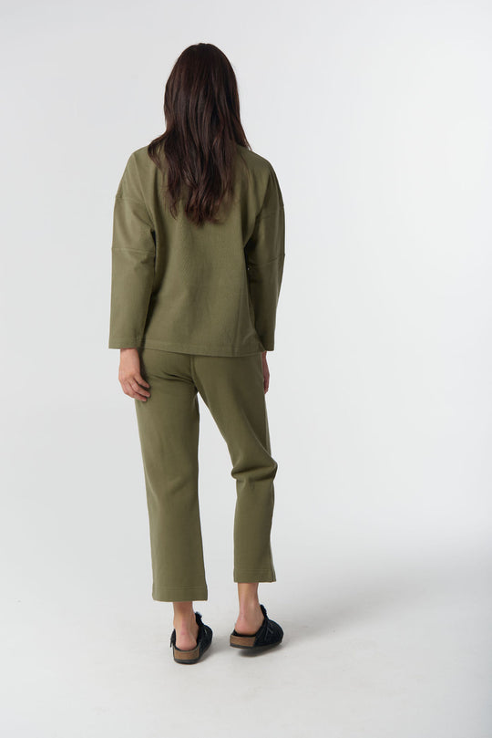 3314-W26 GC Logo Cotton Sweater - Sage