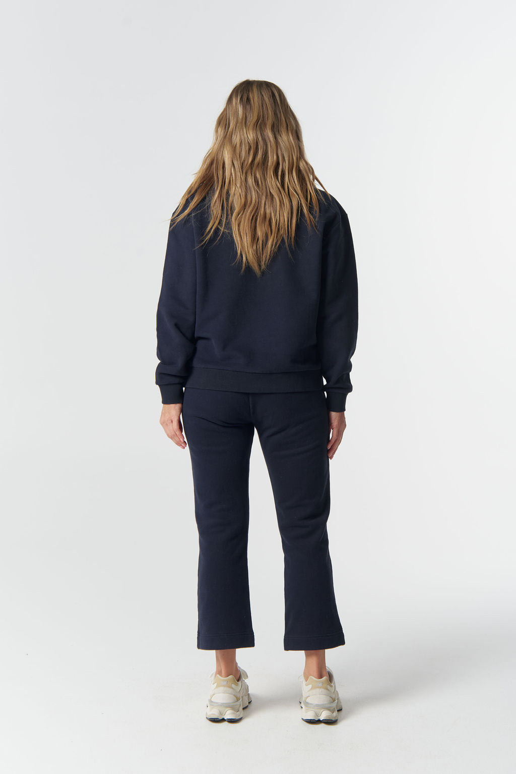 3319-W26 Rugged ½ Zip Cotton Sweater - Dark Navy