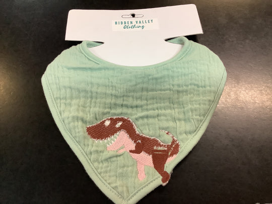 1431664 HVC Embroided  Triangle Baby Bib | assorted Colours