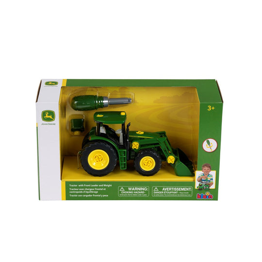 3945 1:24 JD 6215R Buildable Tractor with Front Loader & Weight