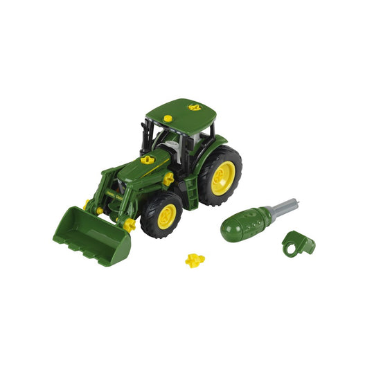 3945 1:24 JD 6215R Buildable Tractor with Front Loader & Weight