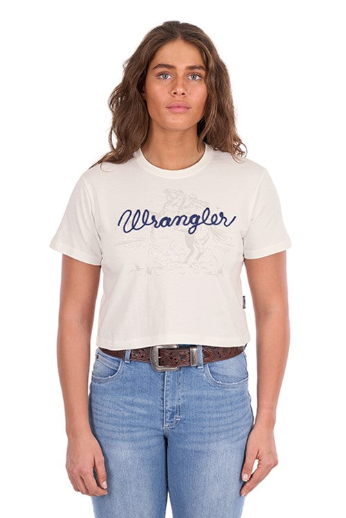 XCP2596647 Women's Cindy Crop SS Tee | Cream