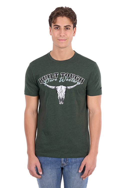 P6S1503317  MENS CHRIS SS TEE | Green Marle