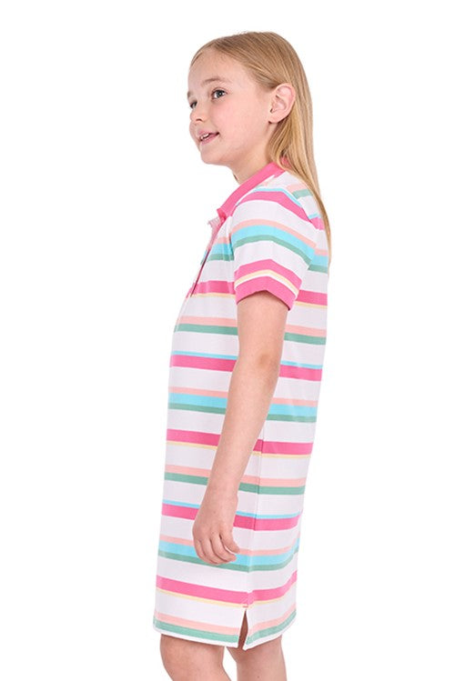 T6S5408057 Girls Chiara Short Sleeve Polo Dress