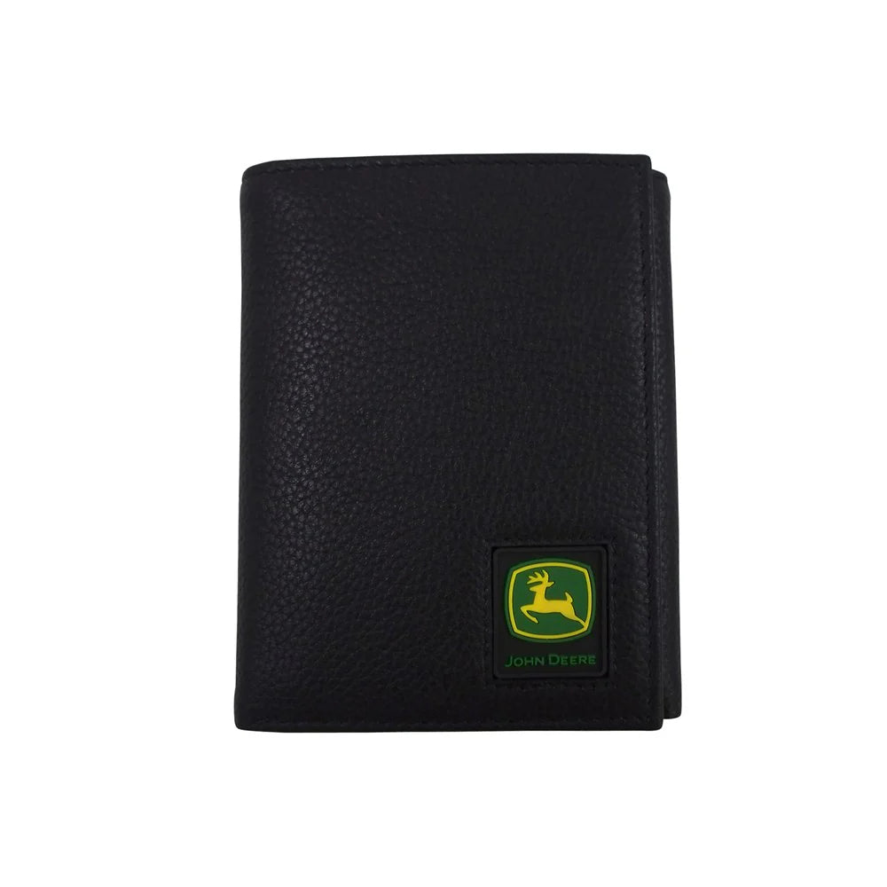 4012000 John Deere Pebble Grain Leather Tri-Fold Wallet