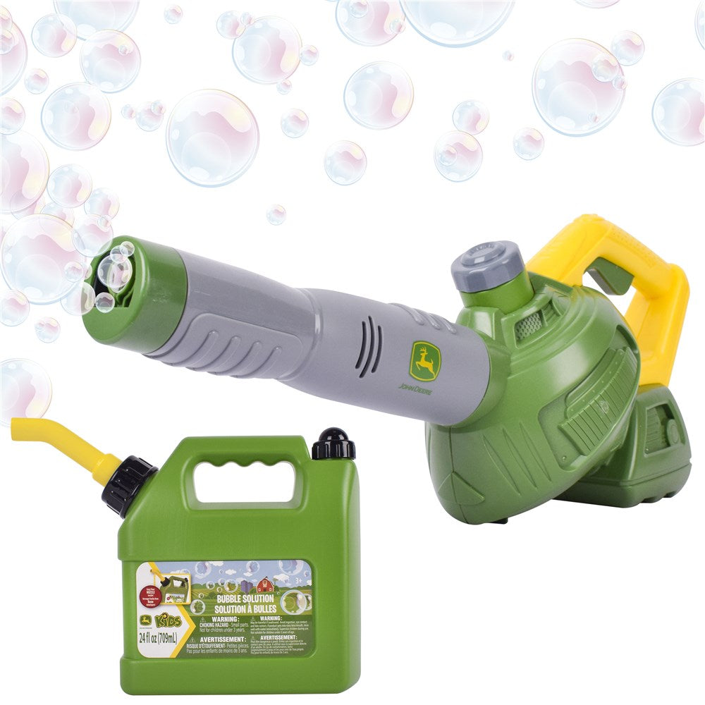 470146 John Deere Bubble 'N' Fun Leaf Blower Combo with 709ml Bubble Refill Jerry Can
