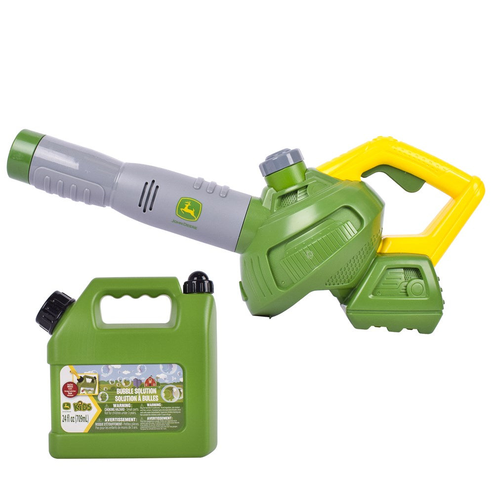 470146 John Deere Bubble 'N' Fun Leaf Blower Combo with 709ml Bubble Refill Jerry Can