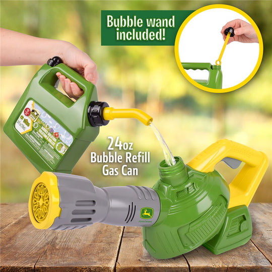 470146 John Deere Bubble 'N' Fun Leaf Blower Combo with 709ml Bubble Refill Jerry Can
