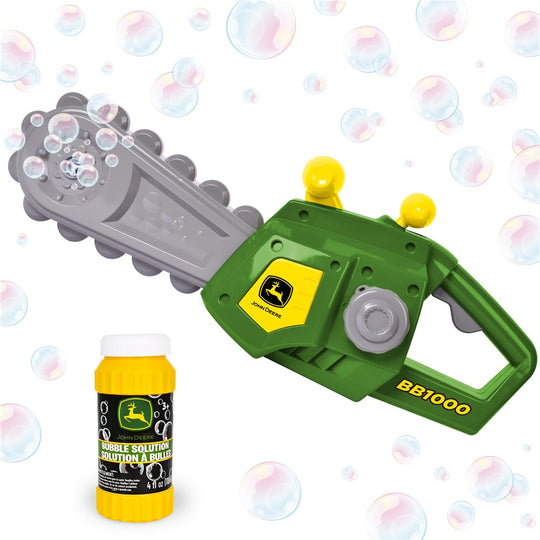 470627 John Deere Motorised Bubble and Fun Chainsaw