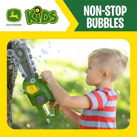470627 John Deere Motorised Bubble and Fun Chainsaw