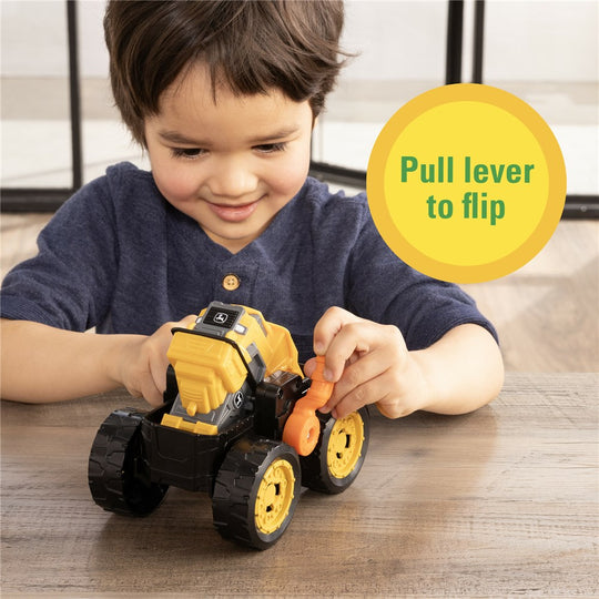 LP86655 John Deere 2 in 1 Flipping Vehicle