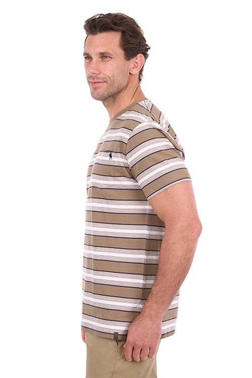 T6S1516007 MENS NICK 1PKT SS TEE | Sand / Off White