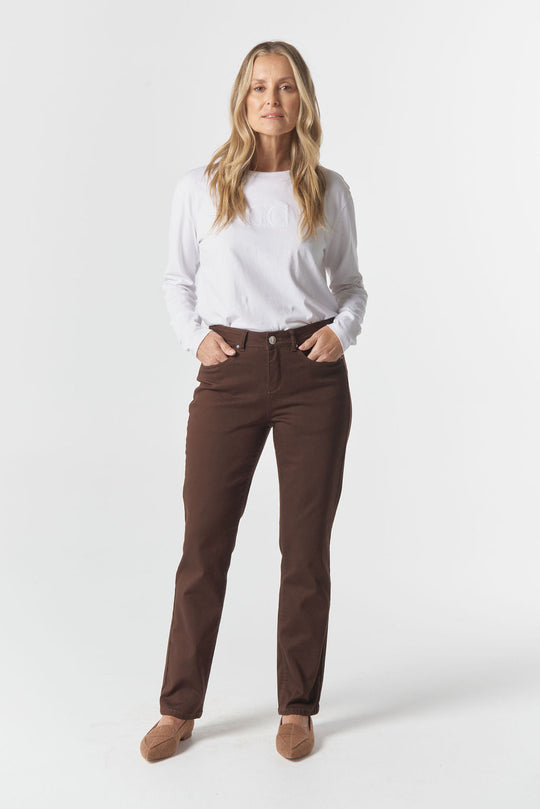 5173-210-Jean-W26 5 Pocket Jean | Chocolate