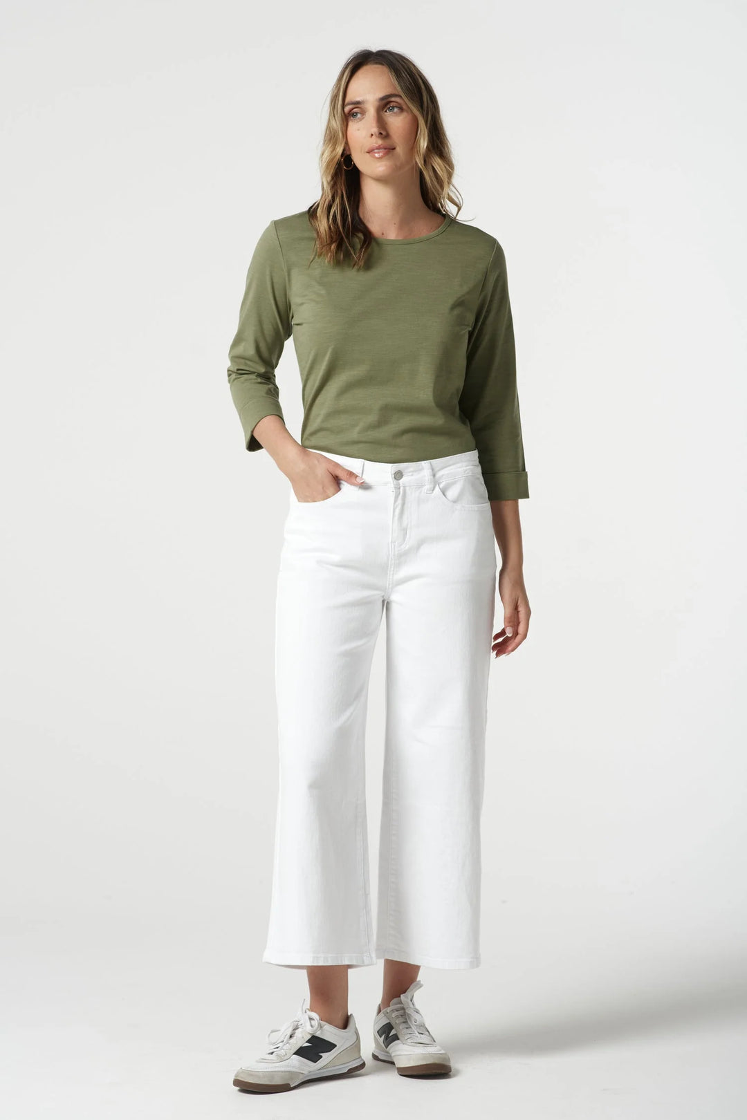 5268-210 5 Pocket Crop Wide Leg Ankle Jean