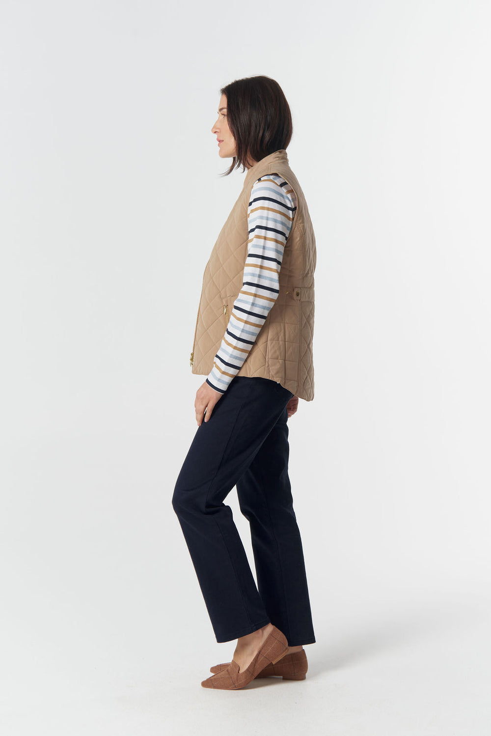 5296 - W26 The Heritage Quilted Vest - Iced Coffee