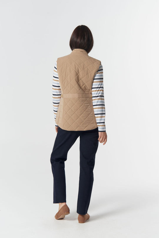 5296 - W26 The Heritage Quilted Vest - Iced Coffee