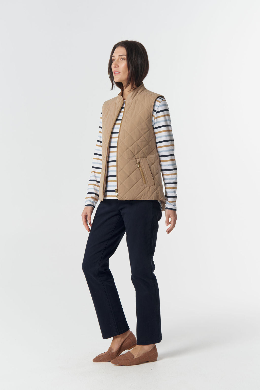 5296 - W26 The Heritage Quilted Vest - Iced Coffee
