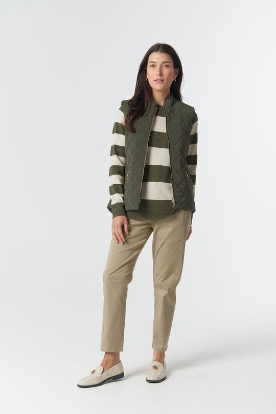 5296 - W26 The Heritage Quilted Vest - Khaki