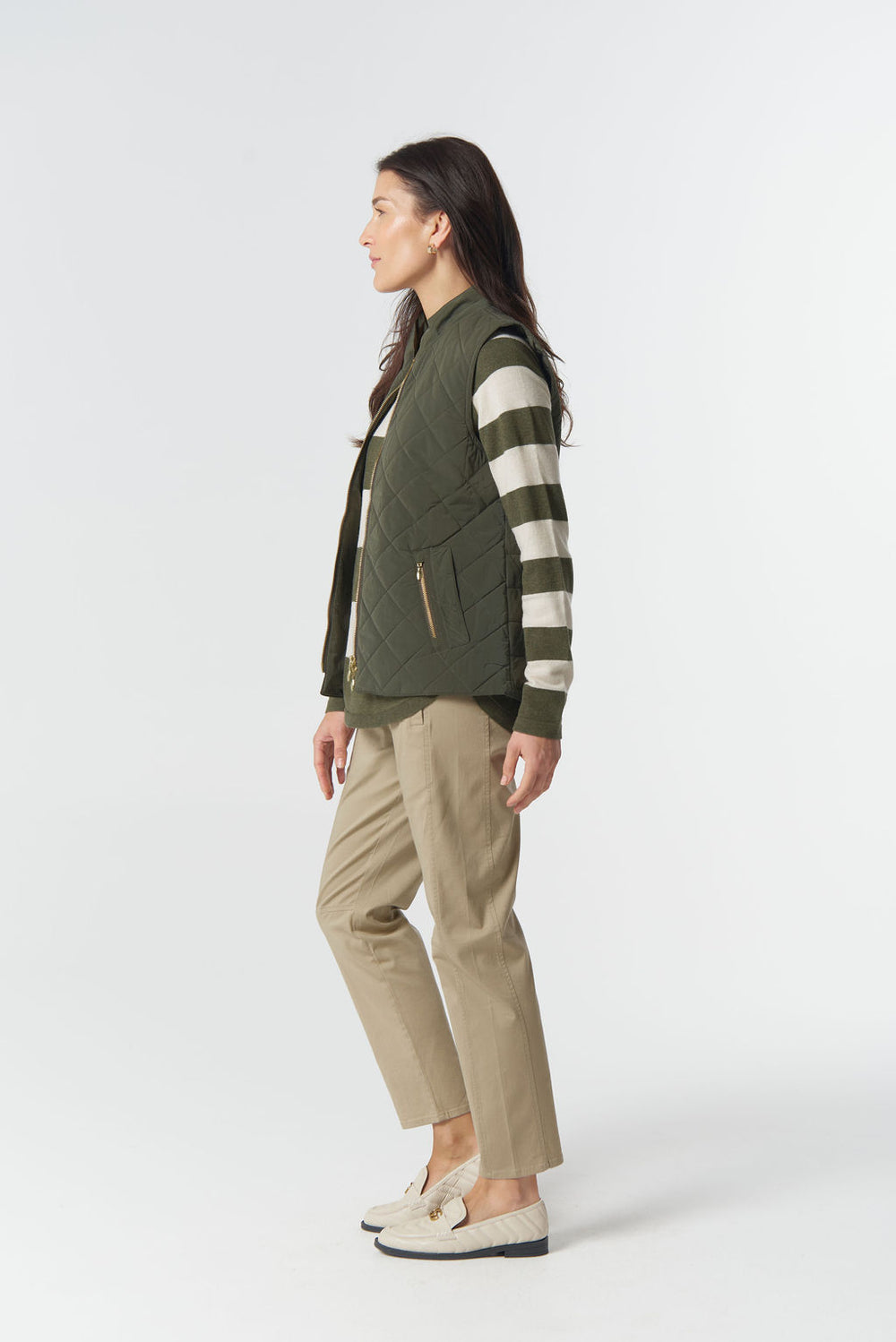 5296 - W26 The Heritage Quilted Vest - Khaki