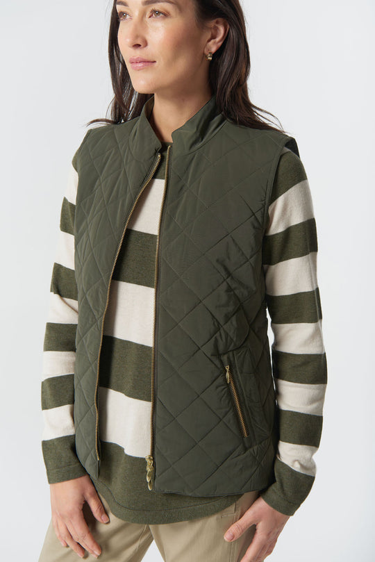 5296 - W26 The Heritage Quilted Vest - Khaki