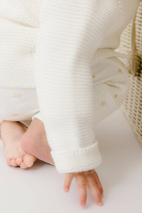 Newborn Organic Cardigan | White