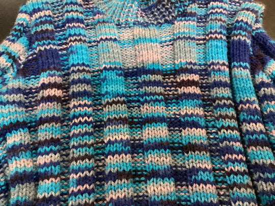 1432063 HVC Crew Neck Knitted Jumper | Ocean Tones