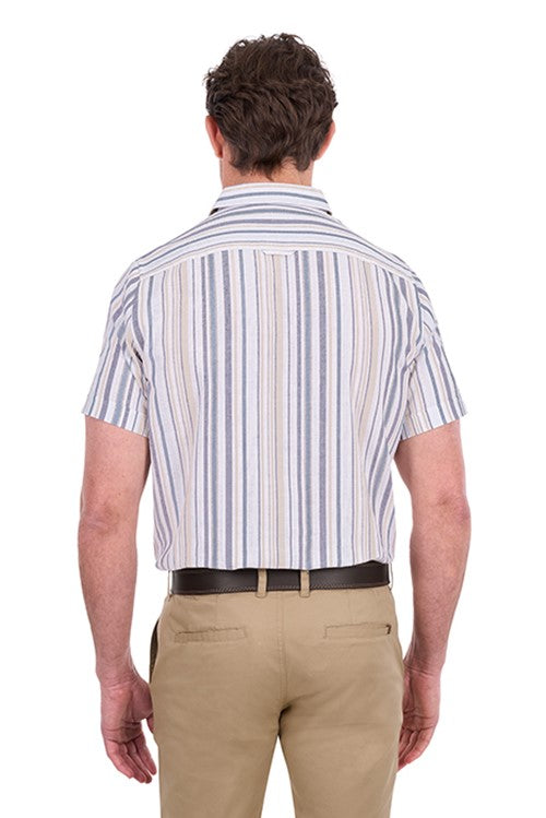 T6S1121025 Mens Max SS Shirt | Navy/Tan