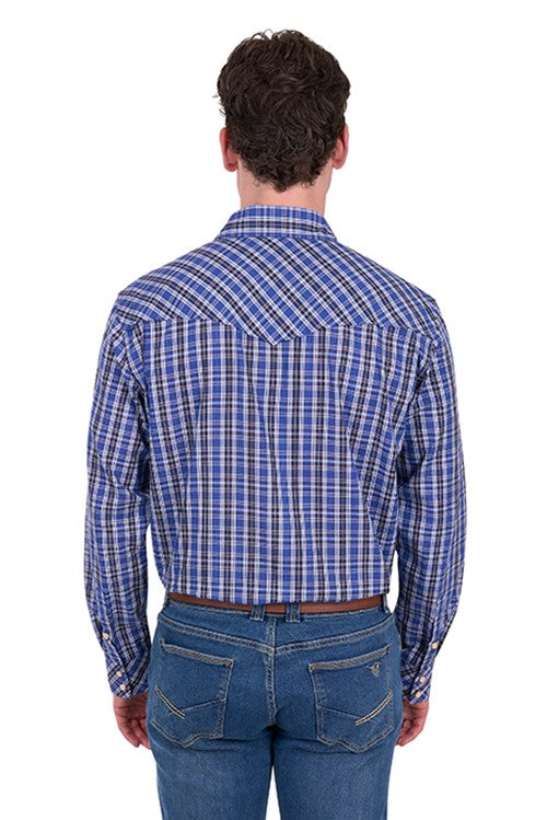 B6S1100649 Mens Neil LS Shirt | Blue/Navy