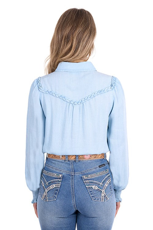 P6S2598204 Womens Daniela Long Sleeve Shirt | Denim