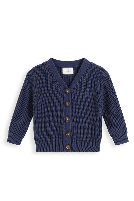 Chunky Knit Cardigan | Navy
