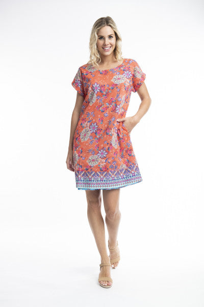 21053 Kea Dress Shift Short Sleeve Reversible