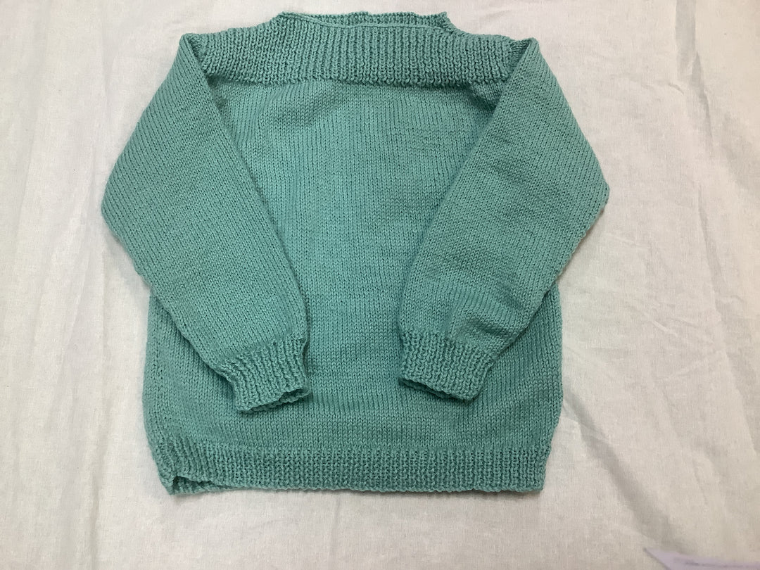 1432179 HVC  Girls Teal Tide Boat Neck Jumper | Teal